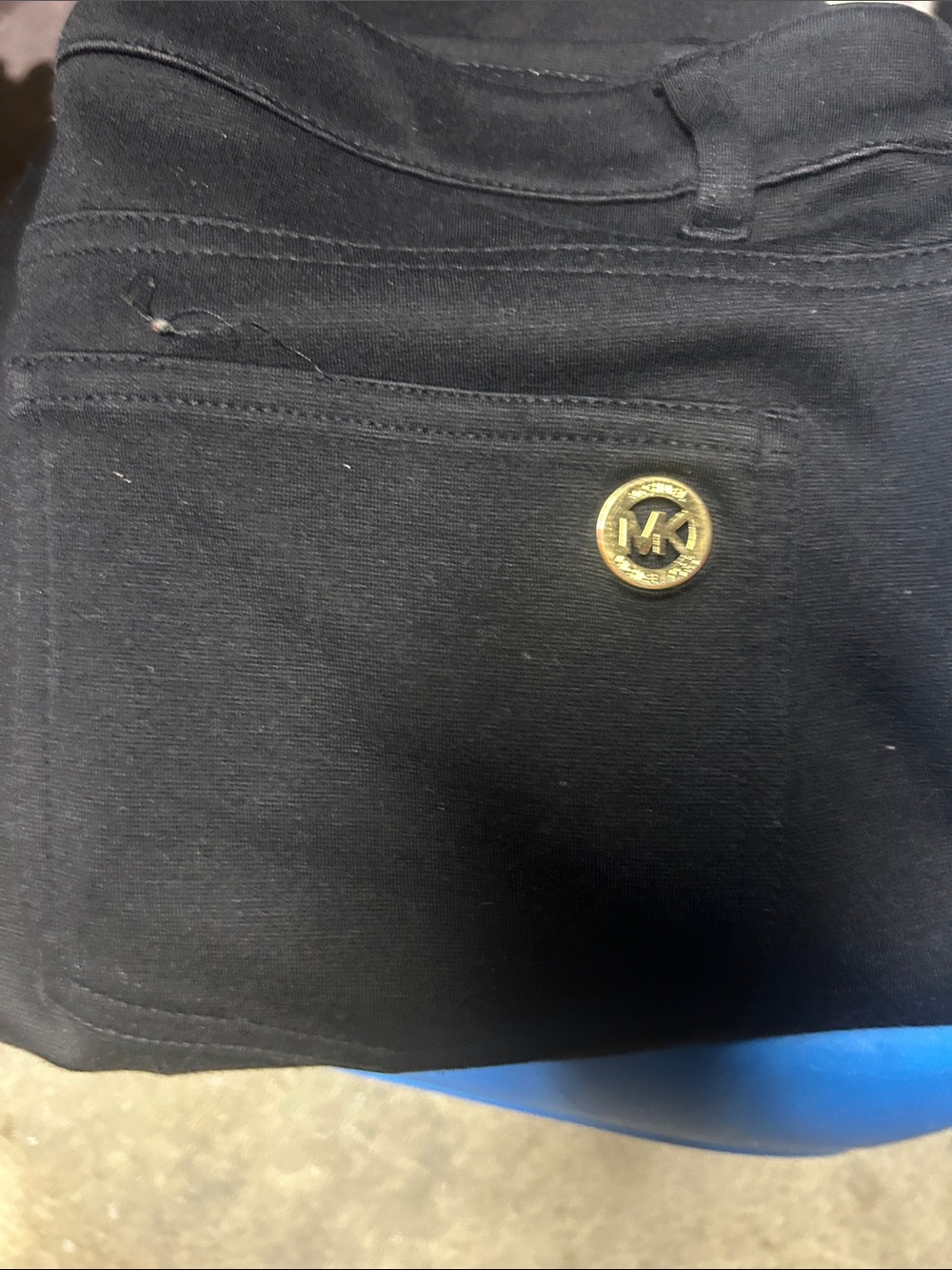 Michael Kors Kids Black Bottoms with Gold Logo Accent